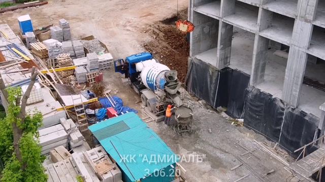 ЖК "Адмиралъ", Самара. Армирование и бетонирование колонн во 2 секции. 3.06.20