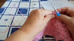 Вяжем подробно росток.