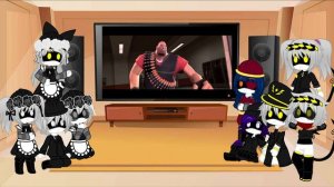 Gacha Murder Drones (Past/Future) reacts to Team Fortress 2 rap by JT Music