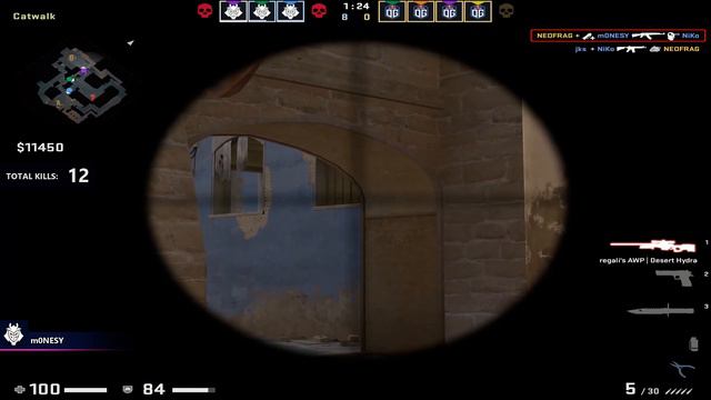 CSGO POV G2 m0NESY (28/8) vs OG (mirage) @ IEM Dallas 2023 / May 29, 2023