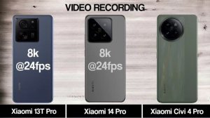 Xiaomi Civi 4 Pro Vs Xiaomi 13T Pro Vs Xiaomi 14 Pro
