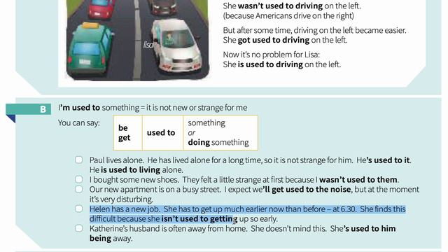 61. Be used to doing (привыкнуть)