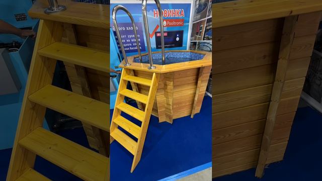 Деревянная купель в отделке пленкой ПВХ