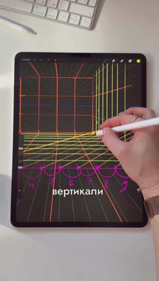 Метровая сетка для рисования интерьера комнаты 👌