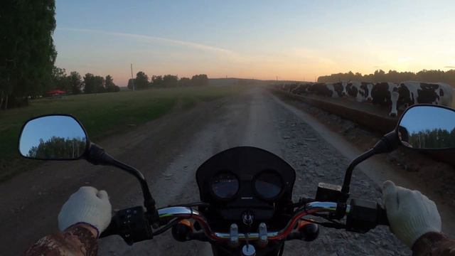 Bajaj Boxer 150. Покатушки на закате дня. Часть 2. 24.06.2021 г.