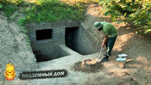 Как построить ДОМ из ЗЕМЛИ, с бассейном. БУШКРАФТ, навыки создания убежища В ДИКОЙ ПРИРОДЕ | АСМР