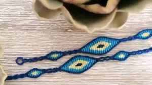 Macrame by Afeng： Macrame Bracelet ｜ Diamond pattern Bracelet｜菱形图案手链｜编绳｜Easy D