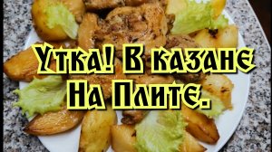 УТКА В КАЗАНЕ НА ПЛИТЕ! ГОТОВИМ УТКУ!