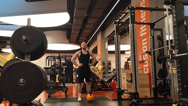 Функциональная тренировка с гирей 32кг. EMOM 24 minutes. Thrusters and pull-ups #гиря #онлайнтренер
