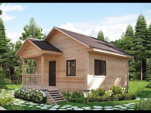 Одноэтажная баня 6х7м Проект «В-26»