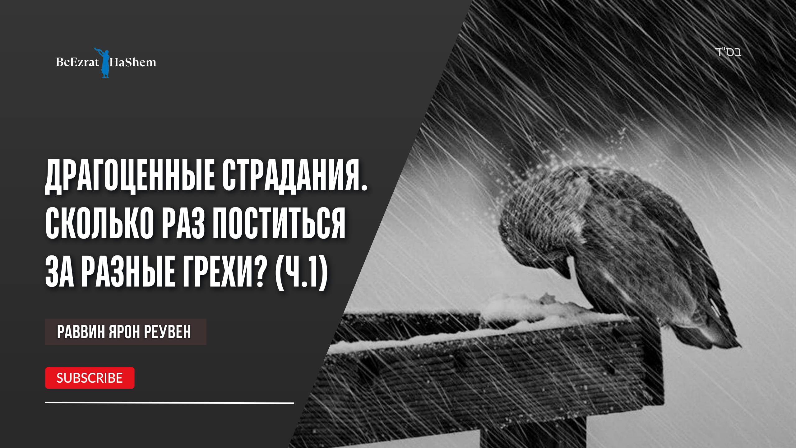 Драгоценные страдания | Часть 1 | Удаление пятен | Раввин Ярон  Реувен