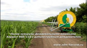 Полив кукурузы Дождевальной машиной ZDM 500/110