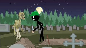 Stickman mentalist. The last zombie. Zombie looking for friends