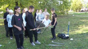 В Центральном парке Нурлата угадывали следы животных и переносили на носилках пострадавших