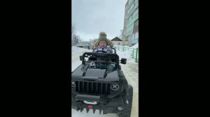 Детский электромобиль джип HL с полным приводом (черный, EVA, 12V) - HL598-4WD-BLACK
