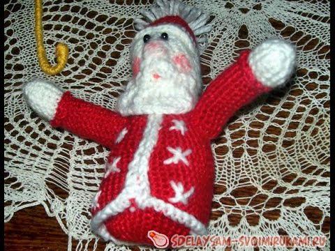Как связать Деда Мороз крючком смотреть онлайн