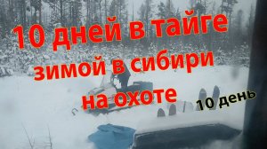 10 дней в тайге зимой на охоте в Сибири 10 день
