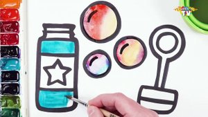 Набор для рисования, раскрашивания и анимации Bubble Set Glitter Painting for Children #02 Рисуй и у