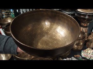 SZ-002 Singing bowl "Flower of Life" (Поющая чаша / Нота: A# 113 Гц/ 25 см) / shamanic.moscow