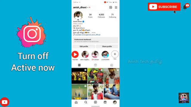 How to turn off Active now Instagram tamil | how to hide active now on Instagram tamil