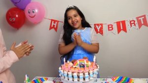 Shfa and her Birthday Party Day with CAKE