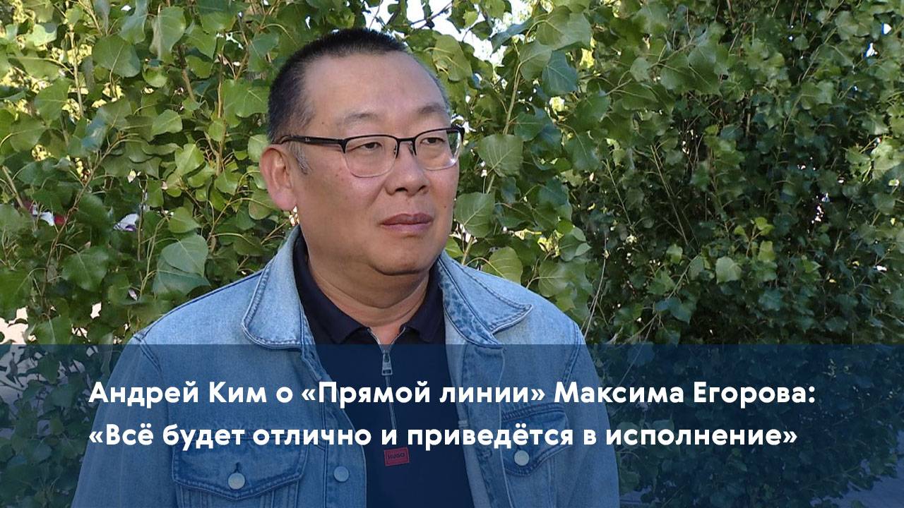 Андрей Ким о «Прямой линии» Максима Егорова: «Всё будет отлично и приведётся в исполнение»