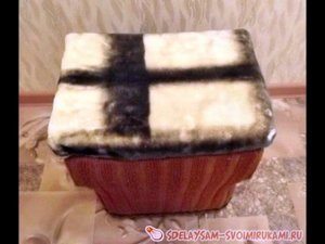 Мягкий стульчик из пластиковых бутылок