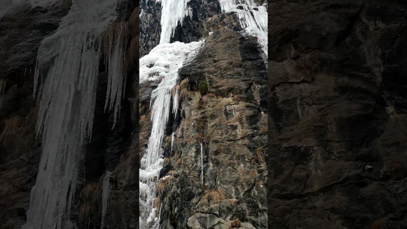 frozen waterfall. Замерзший водопад #shortsvideo #shortsclip