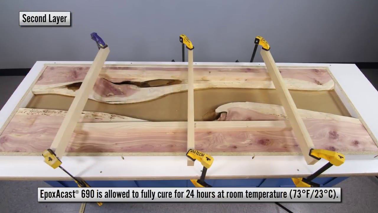 Сказочно красивая столешница-сочетание дерева с кристально прозрачной вставкой смотреть онлайн