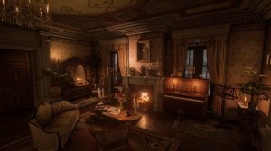 Уютная спальня на зимней фазенде с зимним ветром и камином для сна и отдыха