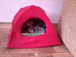 Как сделать домик для кошки. Быстро и просто!