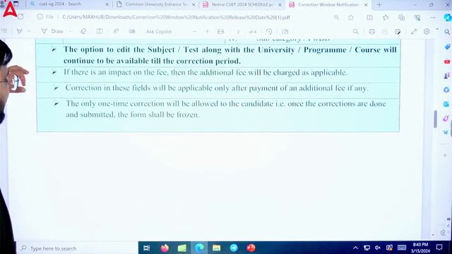 CUET UG 2024 Correction Window | How to Edit Application form 2024 | Complete Process |Latest Updat