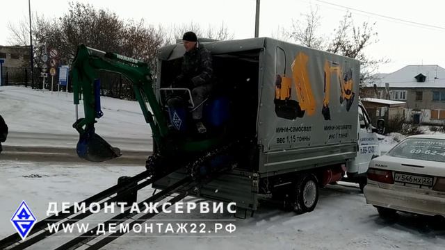 Погрузка мини-экскаватора в Газель