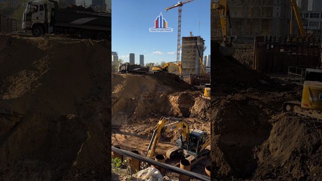 Разработка котлована #генстройтранс #гст #строительство #shorts #спецтехника #excavator #авто #excav