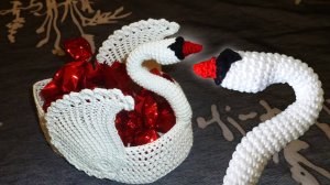 ЛЕБЕДЬ КРЮЧКОМ | Голова амигуруми | ВАЗОЧКА ДЛЯ КОНФЕТ МАСТЕР КЛАСС Часть VI