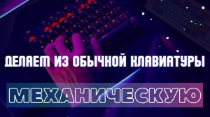 Как из обычной клавиатуры сделать механическую? Если нет денег