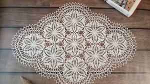 🐌Салфетка🐌вязаная крючком из мотивов.