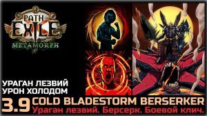 PoE 3.9 Берсерк, ураган ледяных лезвий. Подробное описание билда.