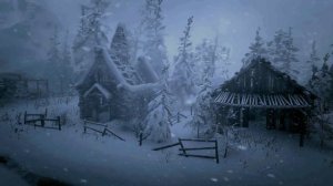 Мощный зимний шторм и метель в горной деревушке звучит для твоего сна и отдыха