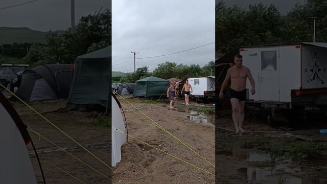 Экстримальный отдых в Приморье п. Славянка 2023г. Тайфун-шторм.
