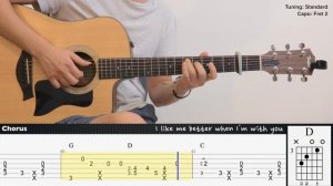 I Like Me Better - Lauv | Fingerstyle Guitar | TAB + Chords + Lyrics