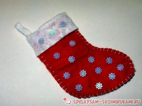 Новогодний сапожок для подарка смотреть онлайн