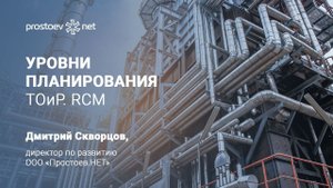 Простоев.НЕТ. Уровни планирования ТОиР. Prostoev.net. RCM. Техническое обслуживание и ремонт