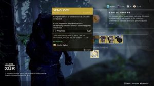 HOW TO DO XENOLOGY (XUR QUEST) - DESTINY 2
