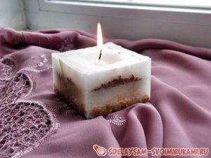 Как сделать красивую свечку своими руками
