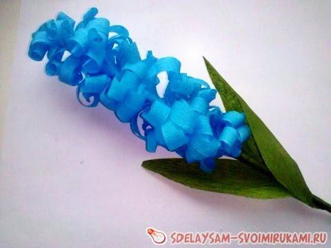 Яркие цветы гиацинты из гофрированной бумаги смотреть онлайн