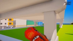 Street Race Crazy Cars Lightning McQueen and Friends The King Francesco Bernoulli Train Trev Diesel