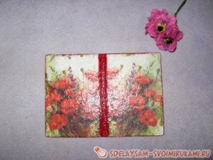 Декупаж обложки на паспорт. Как сделать