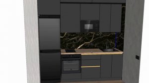 Кухня Графит дачная )