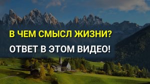 В чем СМЫСЛ ЖИЗНИ? Как найти смысл жизни?